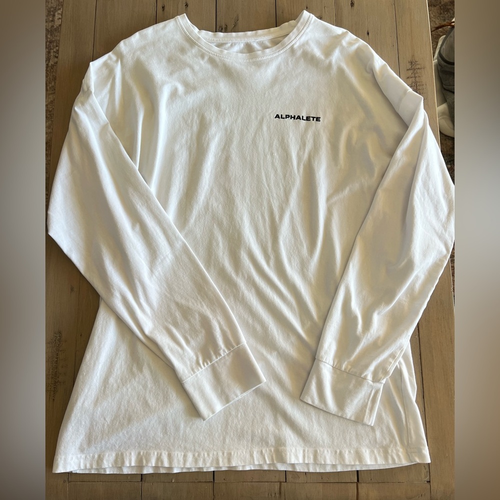 Alphalete Men’s Large White Long sleeve